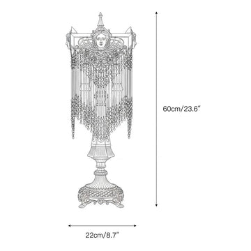 Regency Table Lamp – detail 3 — Dimension drawings 1
