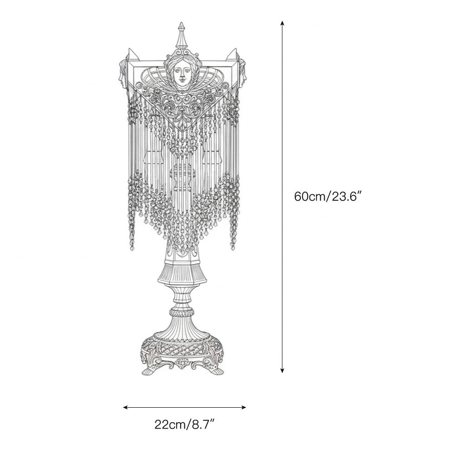 Regency Table Lamp – detail 3 — Dimension drawings 1