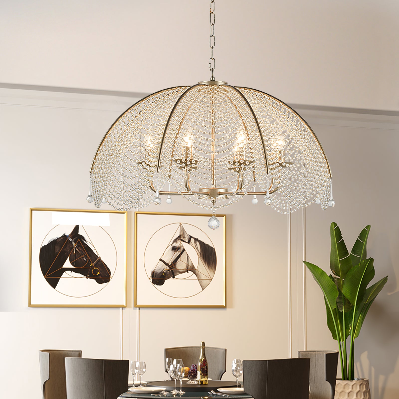 Regency Style Beads Chandelier