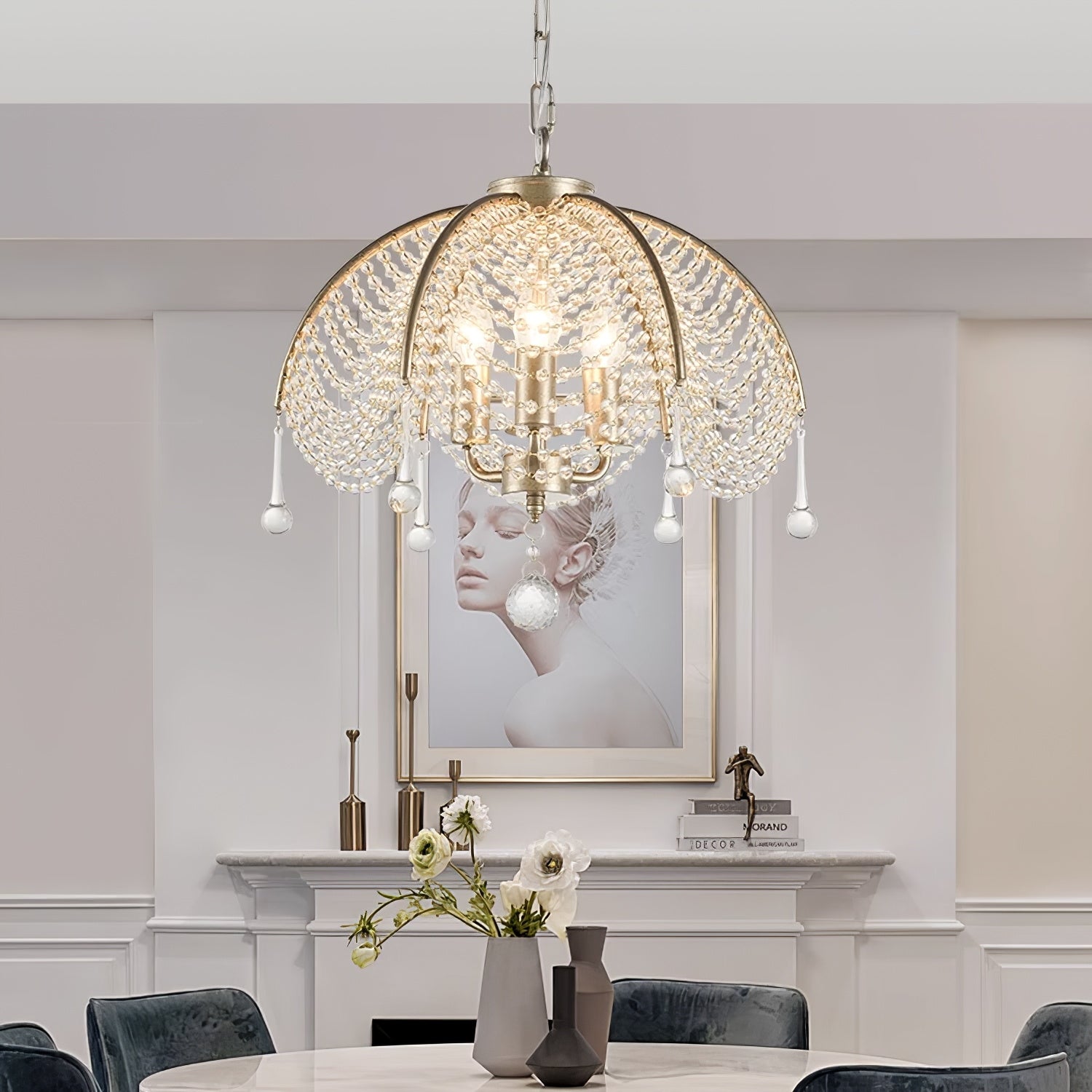 Regency Style Beads Chandelier