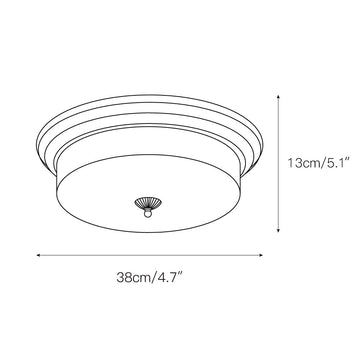 Retro Flush Ceiling Lamp – detail 3 — Dimension drawings 1