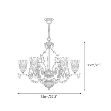 Revival Glass Chandelier – detail 3 — Dimension drawings 1