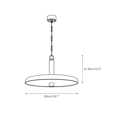 Reynolds Alabaster Pendant Lamp – detail 3 — Dimension drawings 1