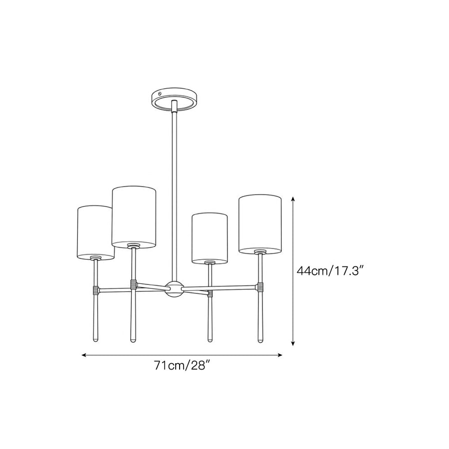 Rhodes Alabaster Chandelier – detail 3 — Dimension drawings 1