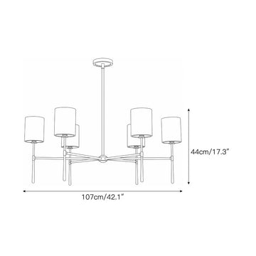 Rhodes Alabaster Chandelier – detail 4 — Dimension drawings 2