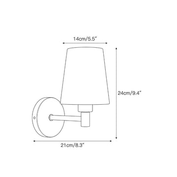Rhodes Alabaster Short Wall Sconce – detail 3 — Dimension drawings 1