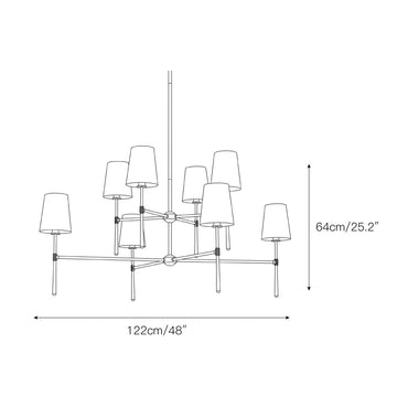Rhodes Round Chandelier – detail 5 — Dimension drawings 3
