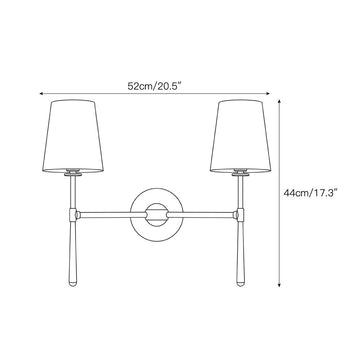 Rhodes Wall Sconce – detail 4 — Dimension drawings 2