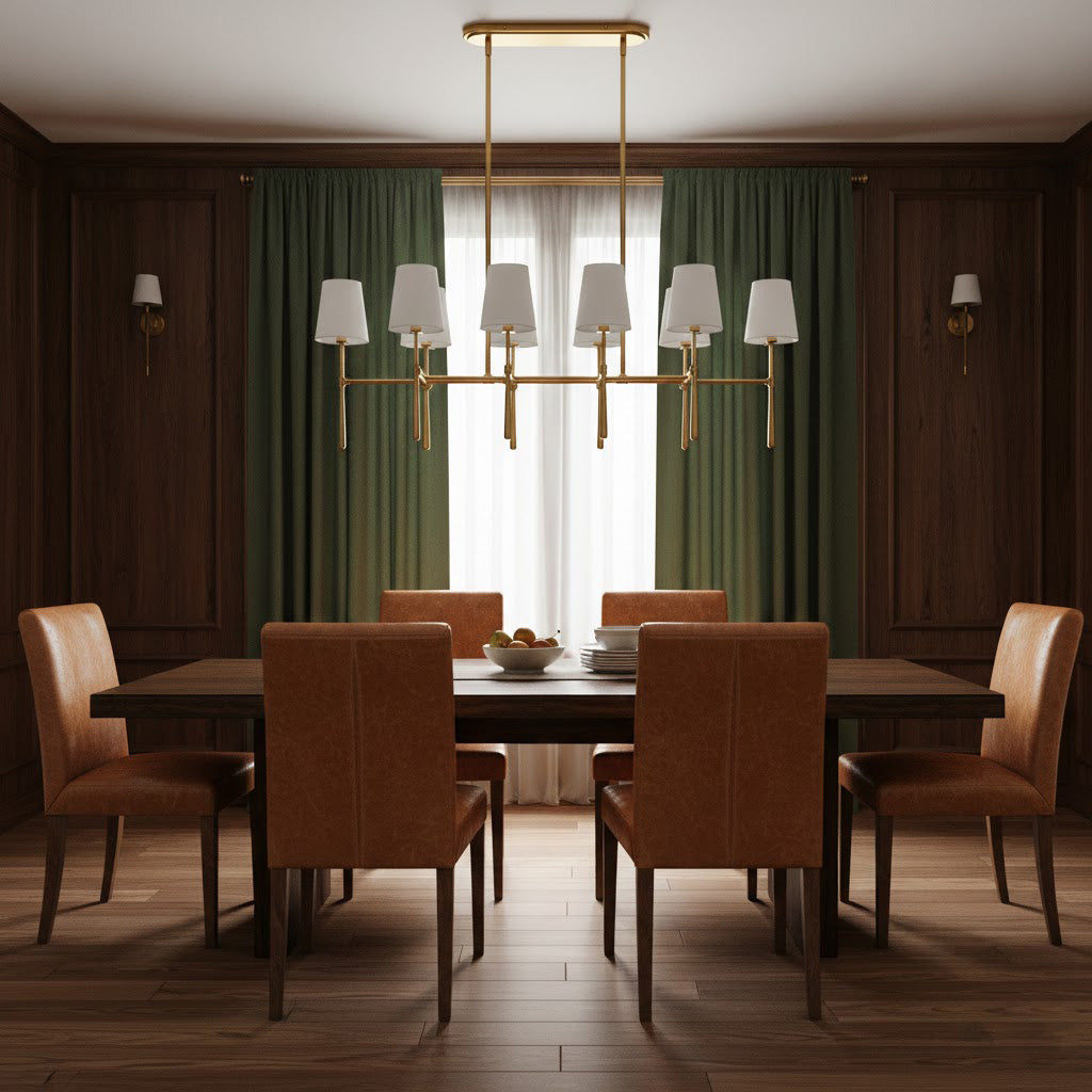 Rhodes Double Linear Chandelier