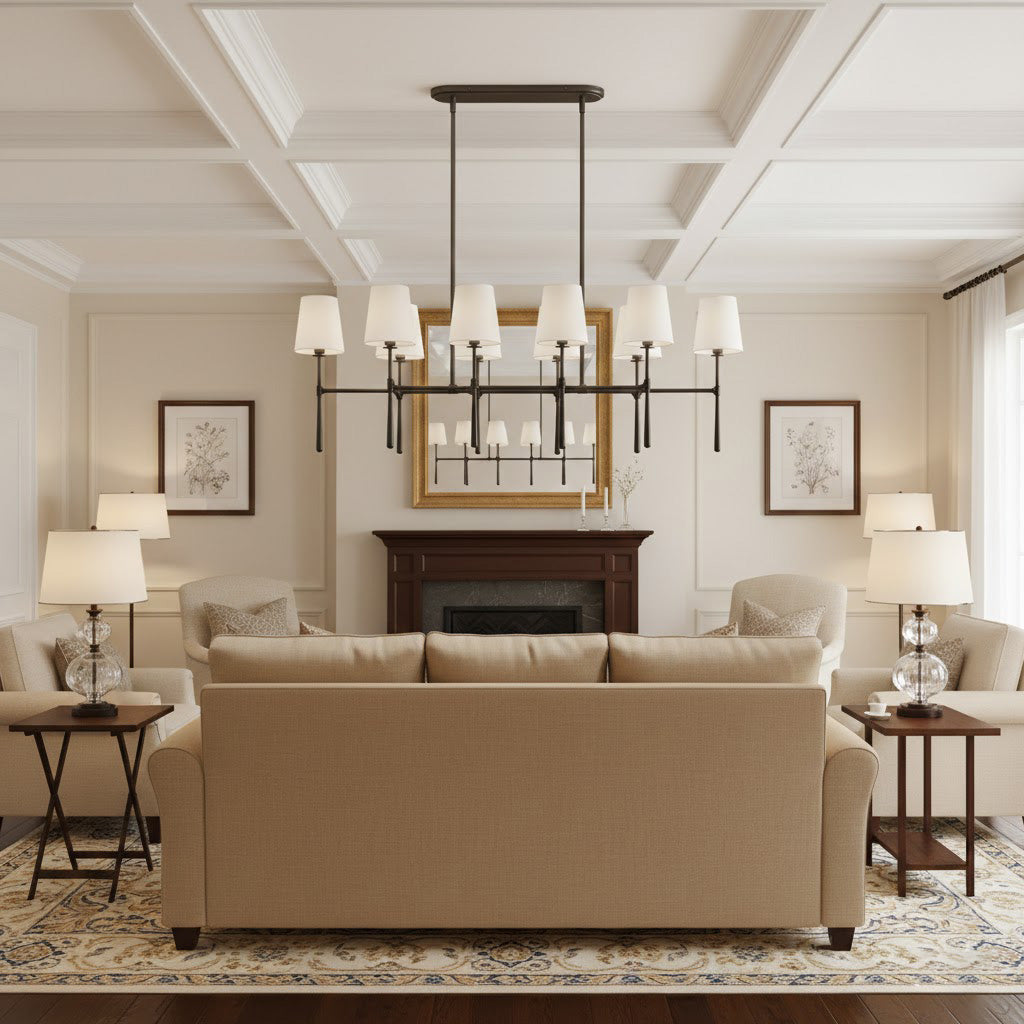 Rhodes Double Linear Chandelier