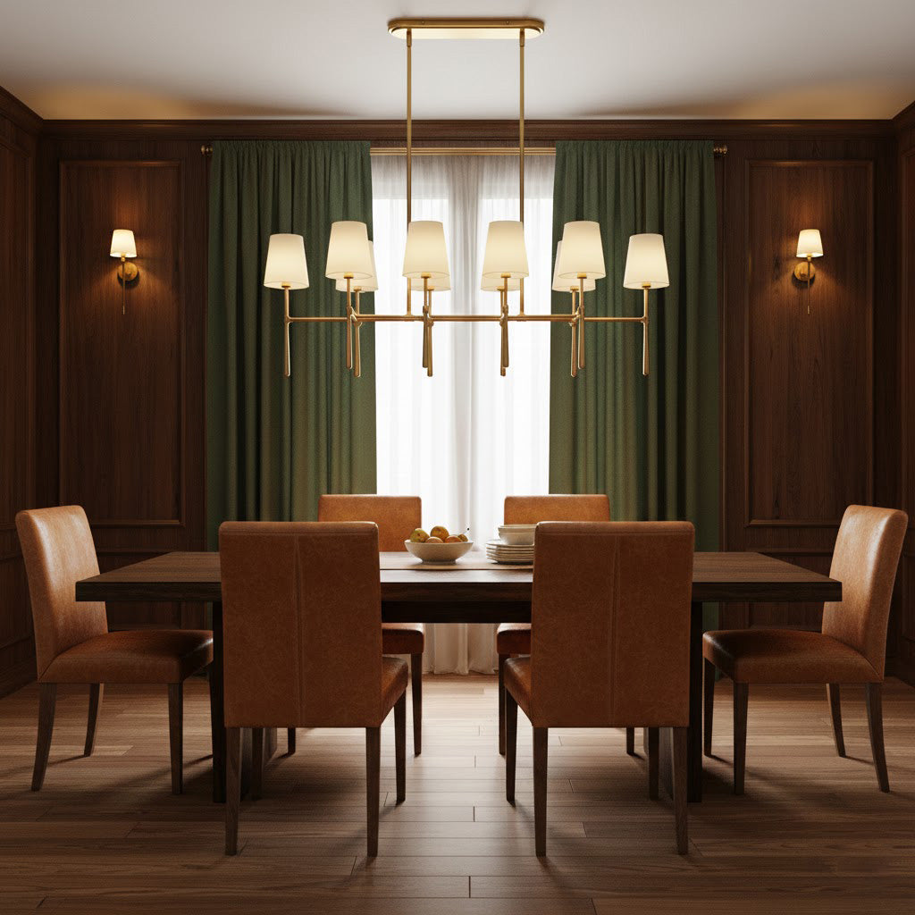 Rhodes Double Linear Chandelier