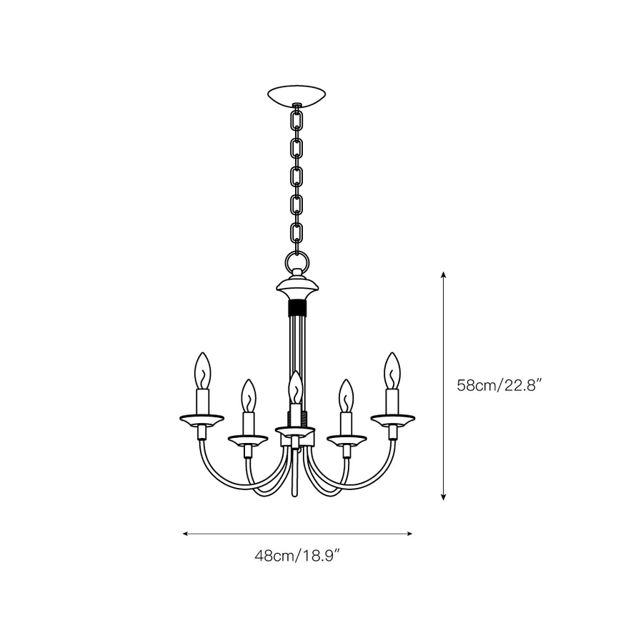 Richeson Chandelier – detail 4 — Dimension drawings 1