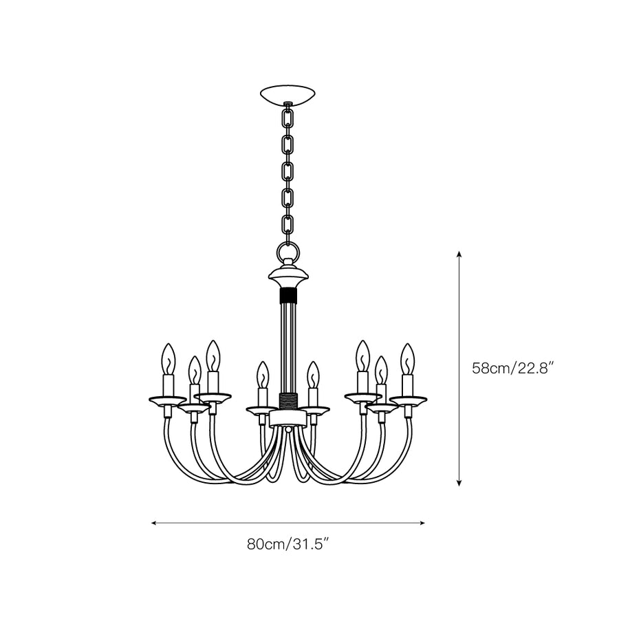 Richeson Chandelier – detail 6 — Dimension drawings 3
