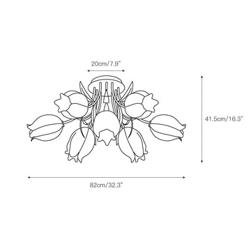 Ricko Ceiling Lamp – detail 4 — Dimension drawings 2