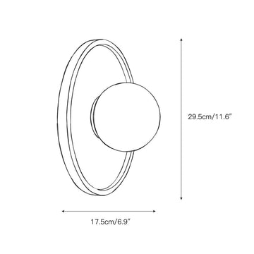 Riley Travertine Wall Sconce – detail 3 — Dimension drawings 1
