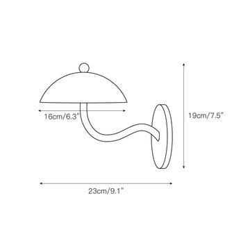 Ripple Wall Lamp – detail 3 — Dimension drawings 1