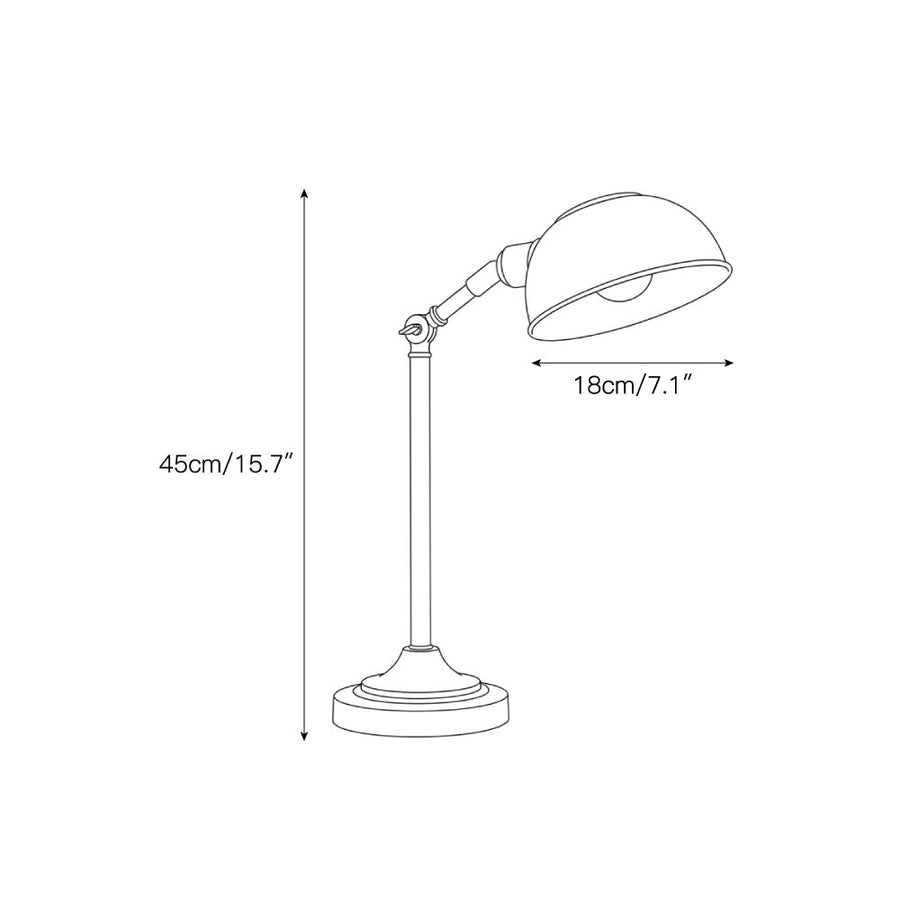 Robert Abbey Adjustable Table Lamp — Dimension drawings 1