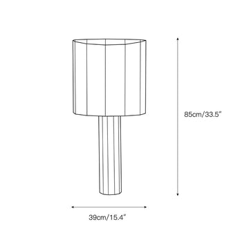 Roma Dodecagon Large Table Lamp – detail 3 — Dimension drawings 1