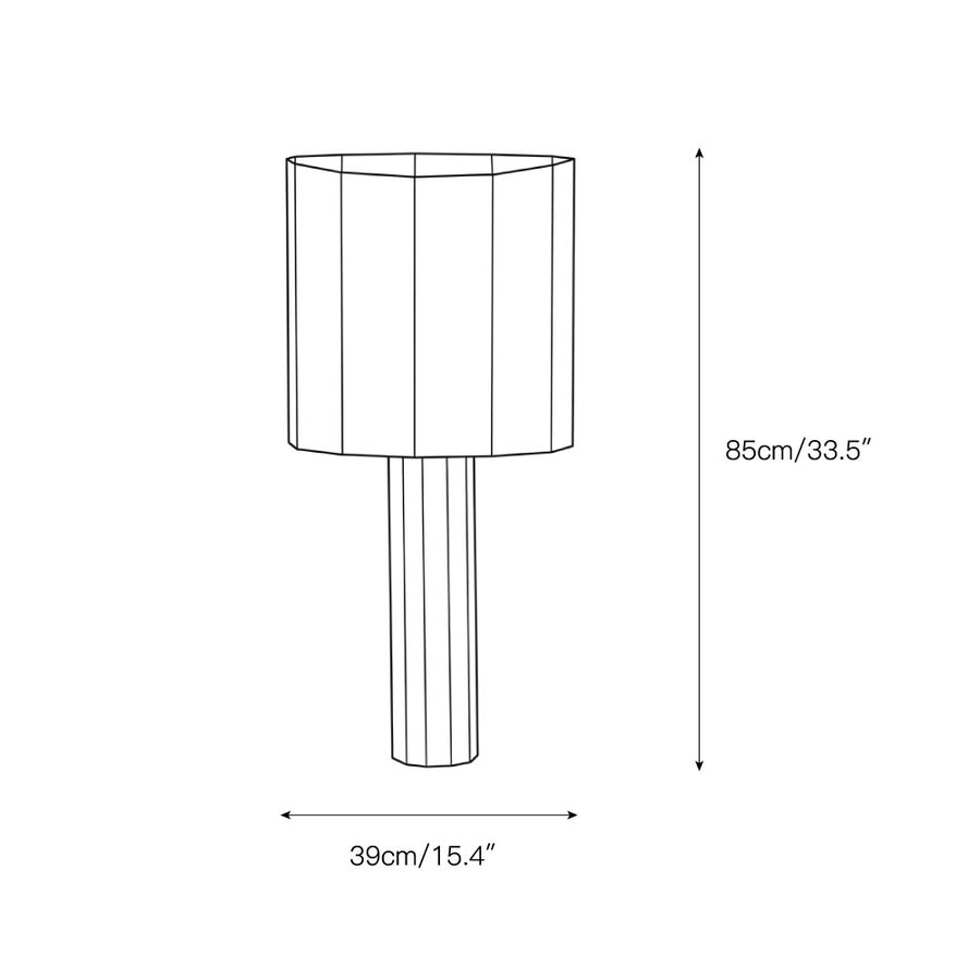 Roma Dodecagon Large Table Lamp – detail 3 — Dimension drawings 1