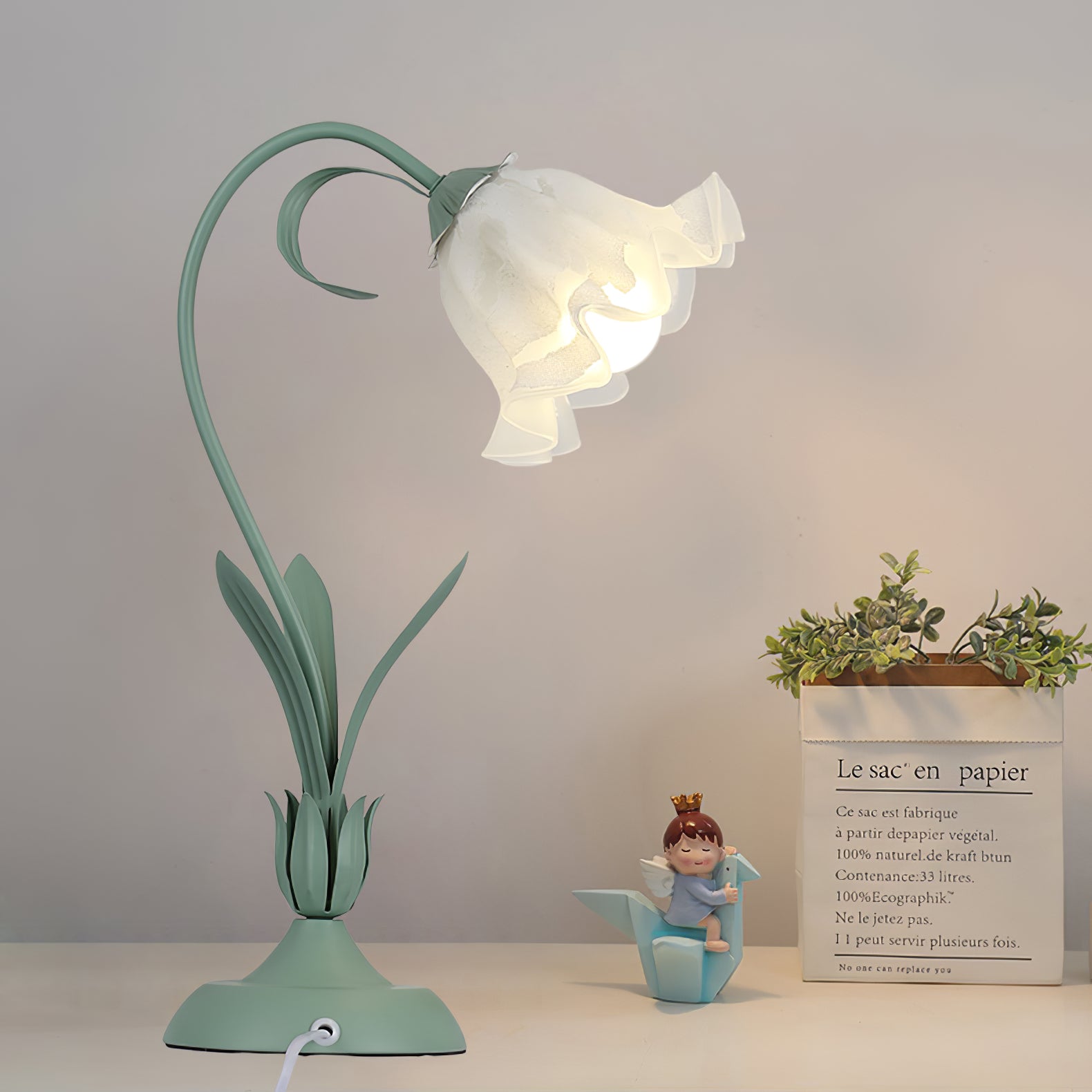 Romantische Blumen-Tischlampe