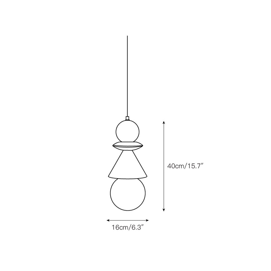 Rook Pendant Lamp – detail 3 — Dimension drawings 1