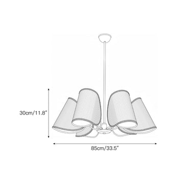 Rory Fabric Chandelier – detail 3 — Dimension drawings 1