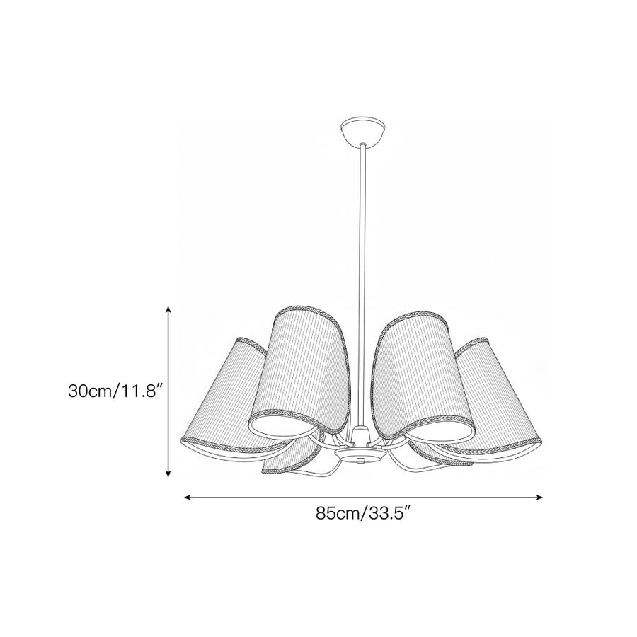 Rory Fabric Chandelier – detail 3 — Dimension drawings 1