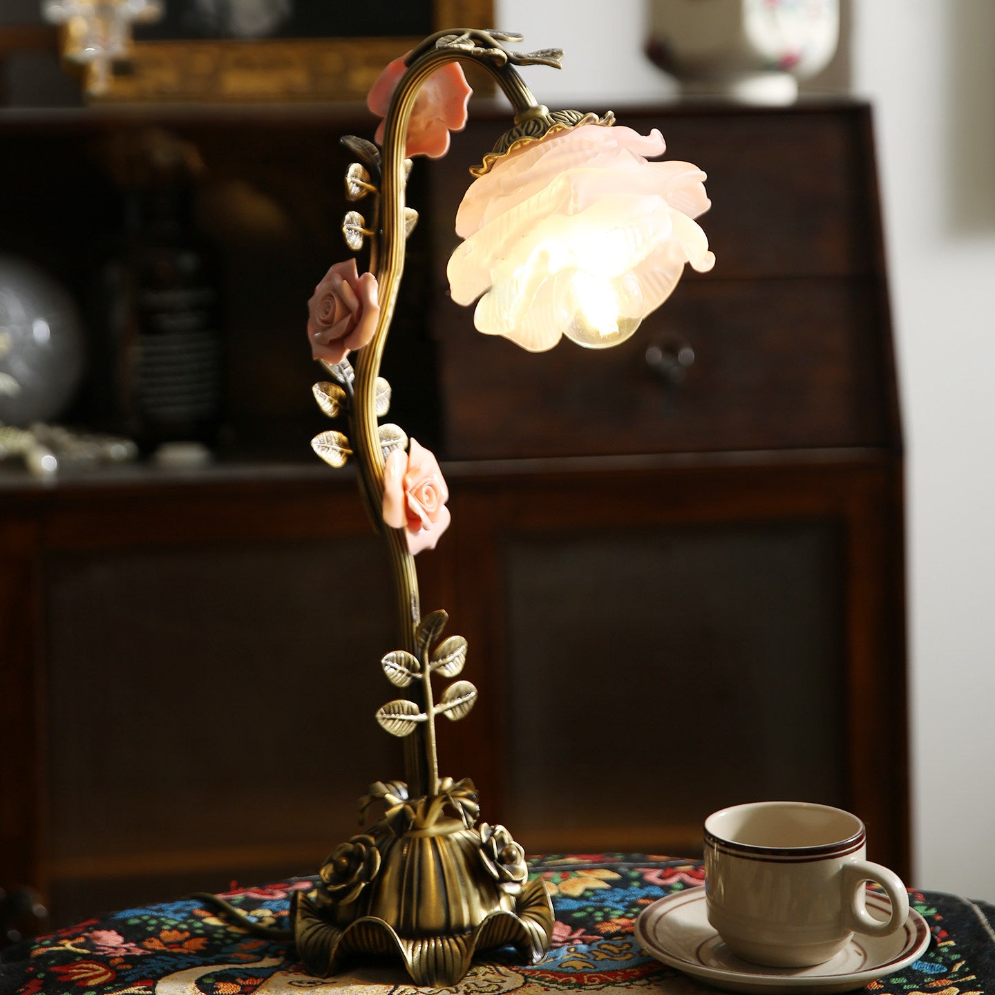 Rosalie Floral Table Lamp