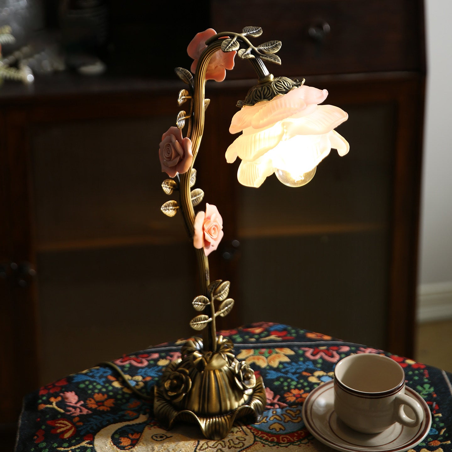 Rosalie Floral Table Lamp
