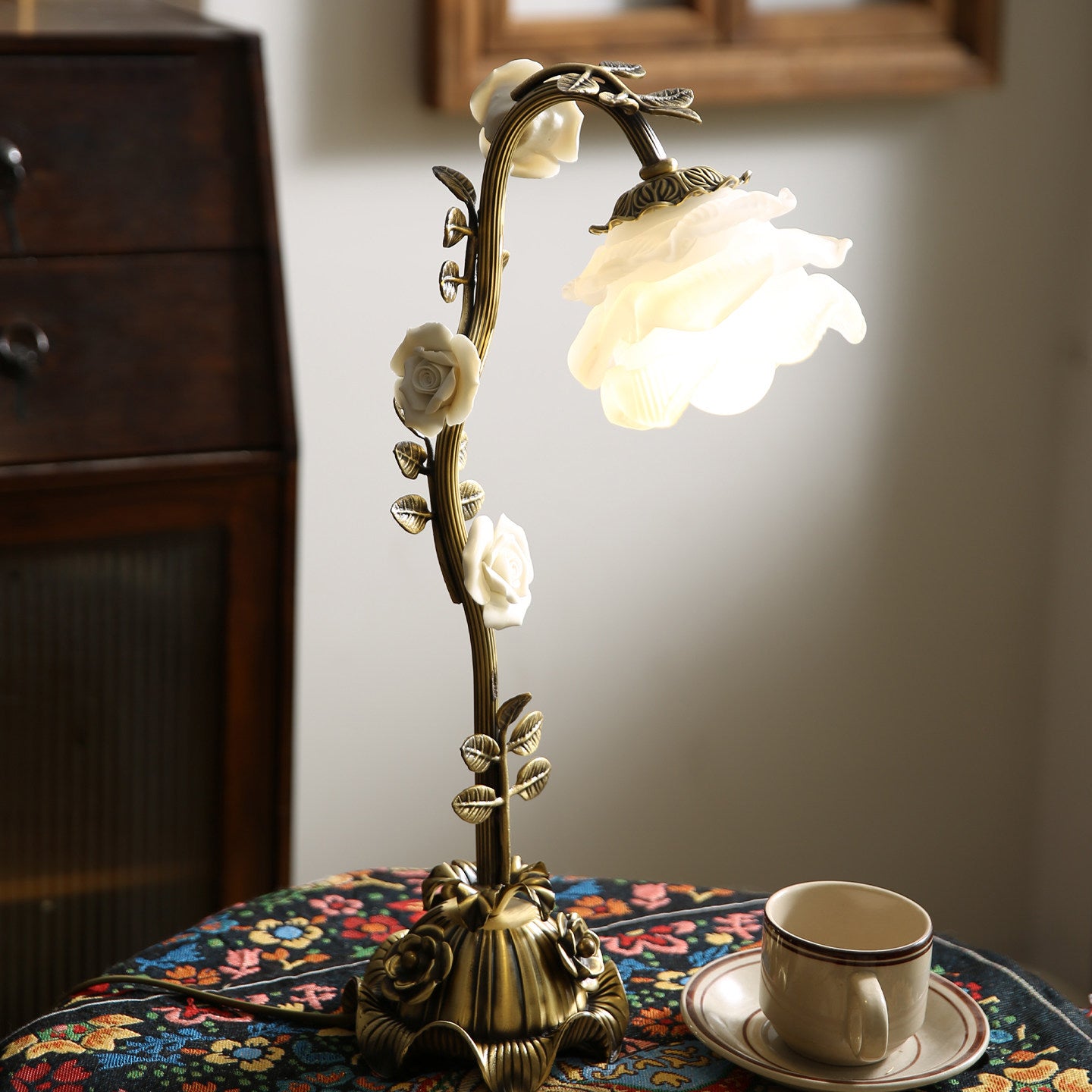 Rosalie Floral Table Lamp