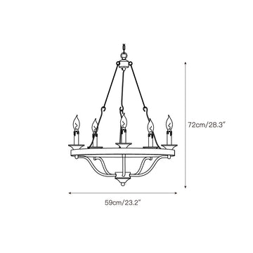 Rosalind Wheeler Chandelier – detail 3 — Dimension drawings 1