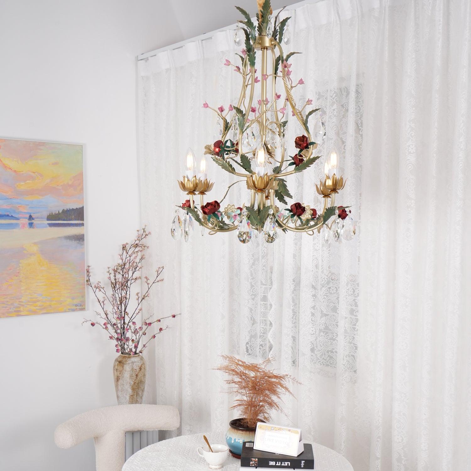 Rose Flowers Chandelier