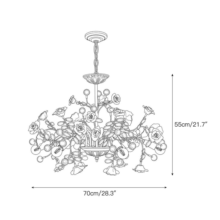 Roseto Chandelier – detail 3 — Dimension drawings 1