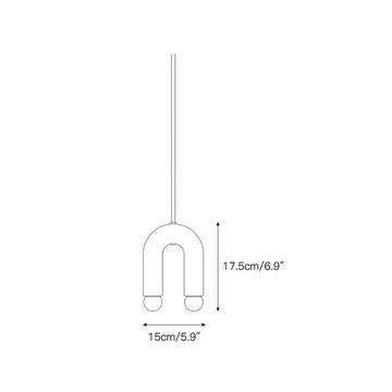 Rotating Rainbow Pendant Lamp – detail 3 — Dimension drawings 1