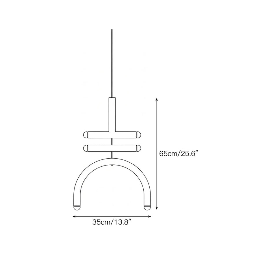 Rotating Rainbow Pendant Lamp – detail 14 — Dimension drawings 12