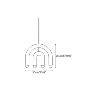 Rotating Rainbow Pendant Lamp – detail 8 — Dimension drawings 6