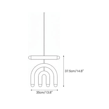Rotating Rainbow Pendant Lamp – detail 11 — Dimension drawings 9