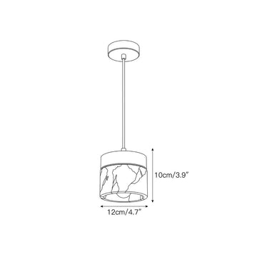 Round Marble Pendant Lamp – detail 3 — Dimension drawings 1