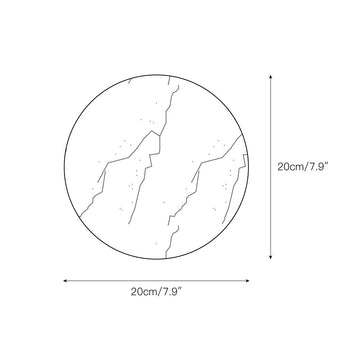 Round White Marble Sconce – detail 3 — Dimension drawings 1