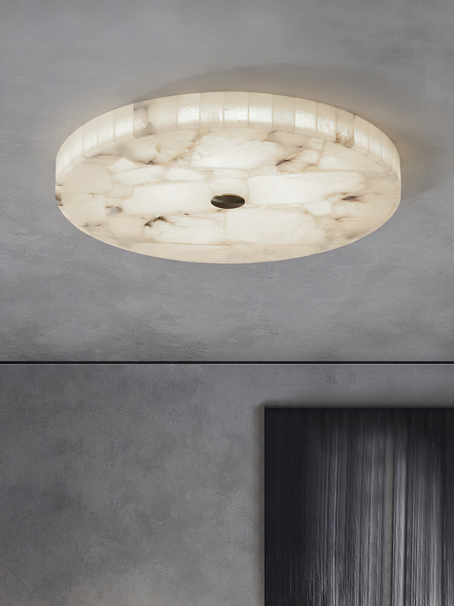 Round Alabaster Ceiling Lamp