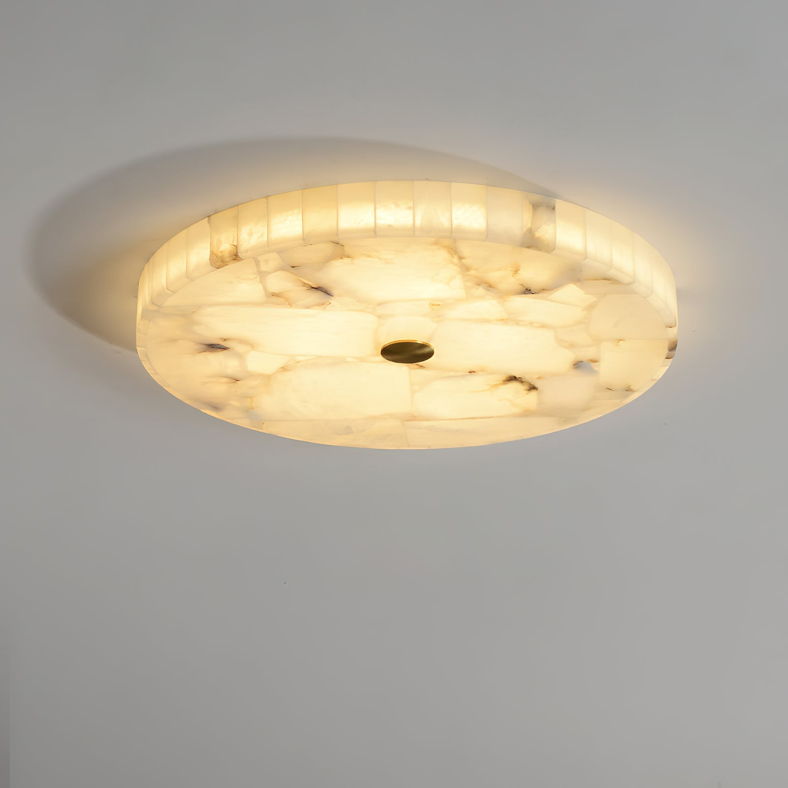 Round Alabaster Ceiling Lamp