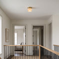 Load image into Gallery viewer, Round Alabaster Semi-Flush Mount
