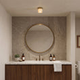 Load image into Gallery viewer, Round Alabaster Semi-Flush Mount
