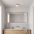 Load image into Gallery viewer, Round Alabaster Semi-Flush Mount
