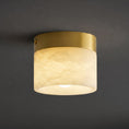 Load image into Gallery viewer, Round Alabaster Semi-Flush Mount
