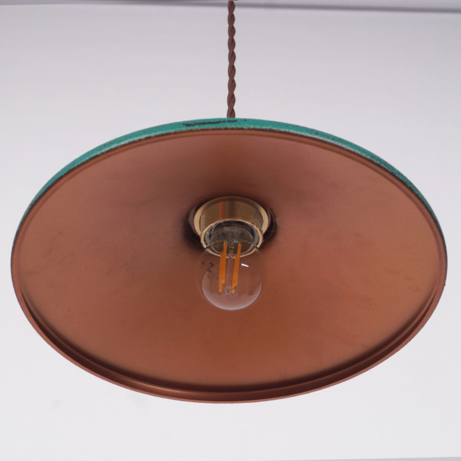 Rustic Saucer Shade Pendant Light