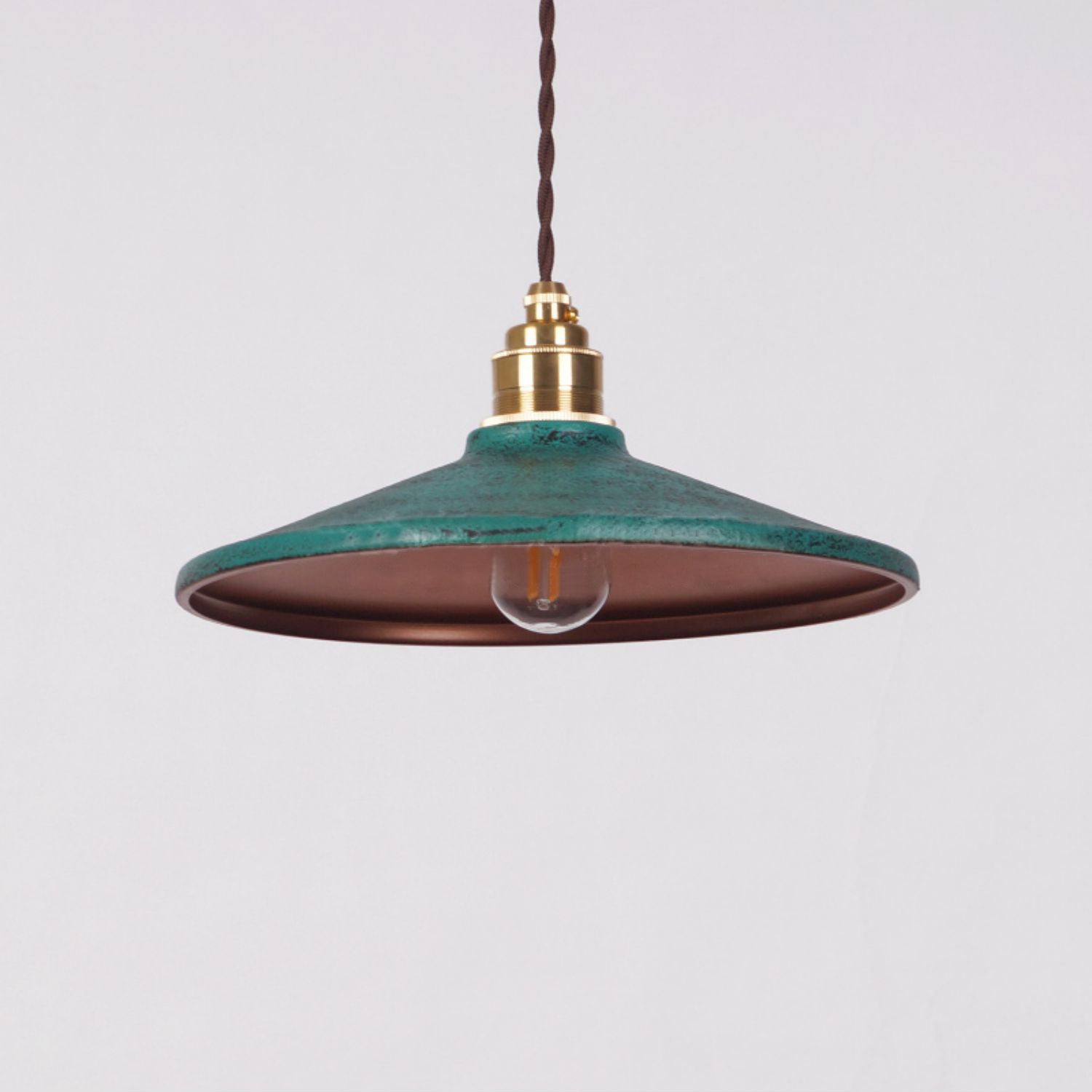 Rustic Saucer Shade Pendant Light