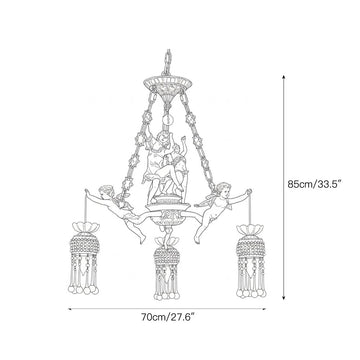 Ruth Brass Chandelier – detail 3 — Dimension drawings 1
