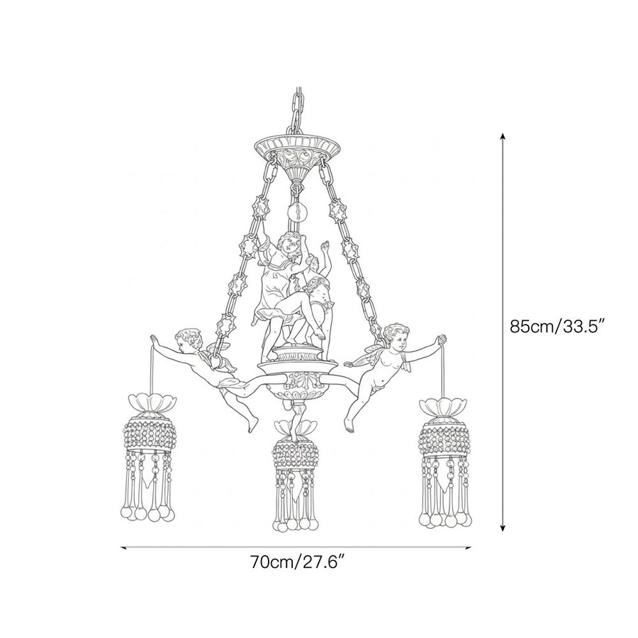 Ruth Brass Chandelier – detail 3 — Dimension drawings 1