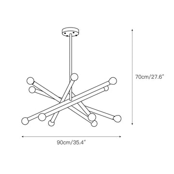 Ruven Chandelier – detail 4 — Dimension drawings 2